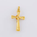 Pendant Christ Cross 3.9g / 1 1/2 in Three Golds 18K