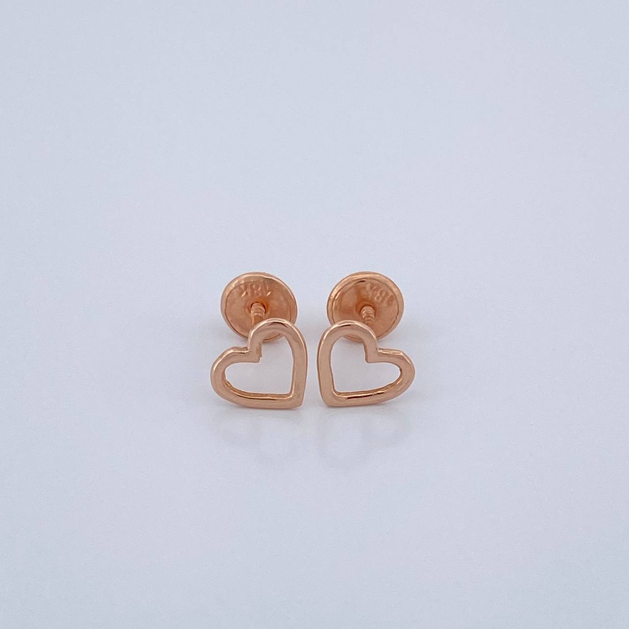 Topos Silueta Corazon 0.65gr / Oro Rosa 18K %