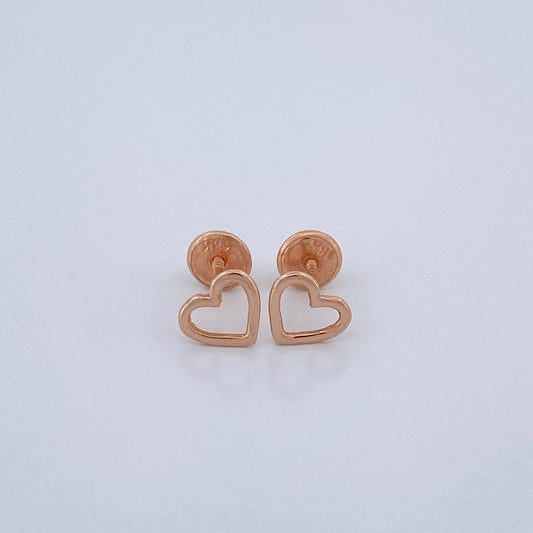 Topos Silueta Corazon 0.65gr / Oro Rosa 18K %