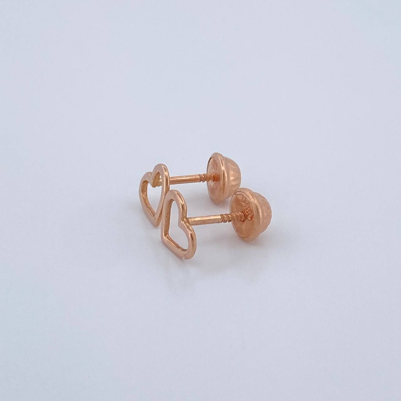 Topos Silueta Corazon 0.65gr / Oro Rosa 18K %