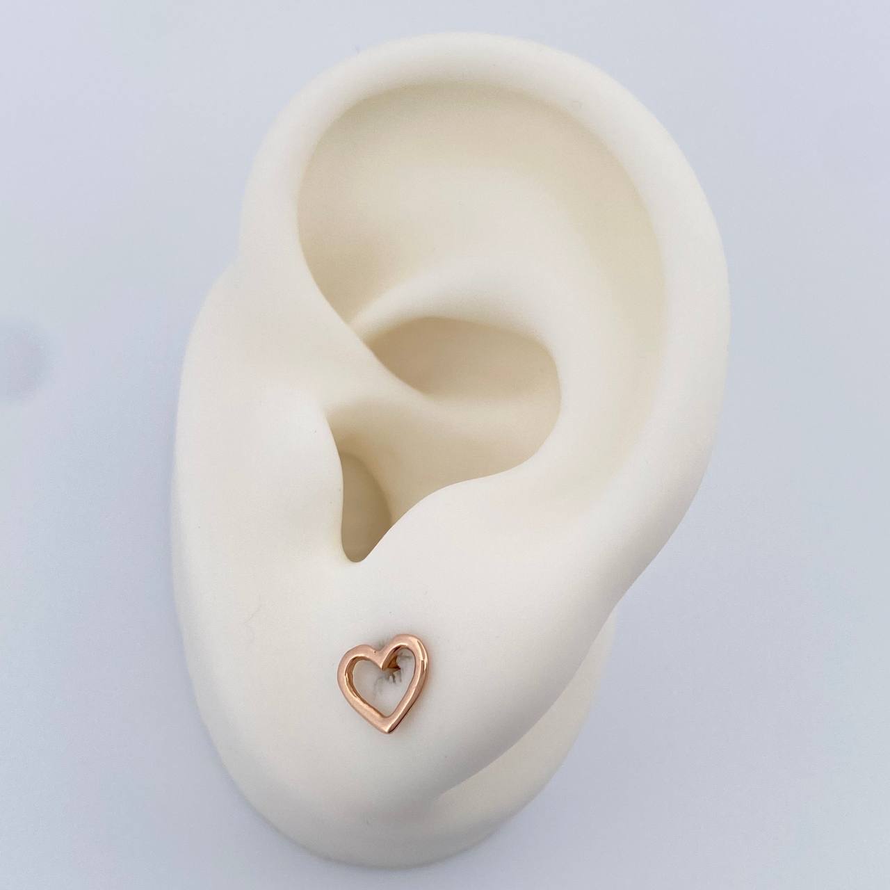 Topos Silueta Corazon 0.65gr / Oro Rosa 18K %