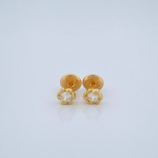 Topos Flor 0.85gr / Oro Amarillo 18K %