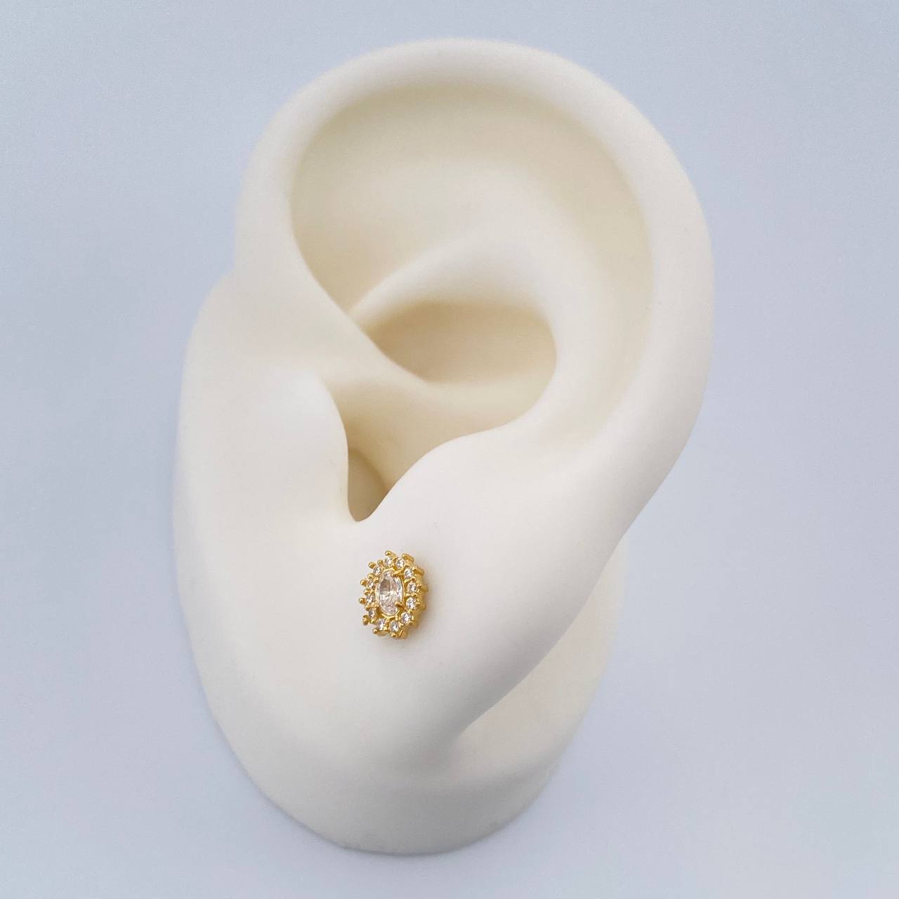 Topos Halo Ovalado 0.8gr / Oro Amarillo 18K %