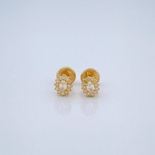 Topos Halo Ovalado 0.8gr / Oro Amarillo 18K %