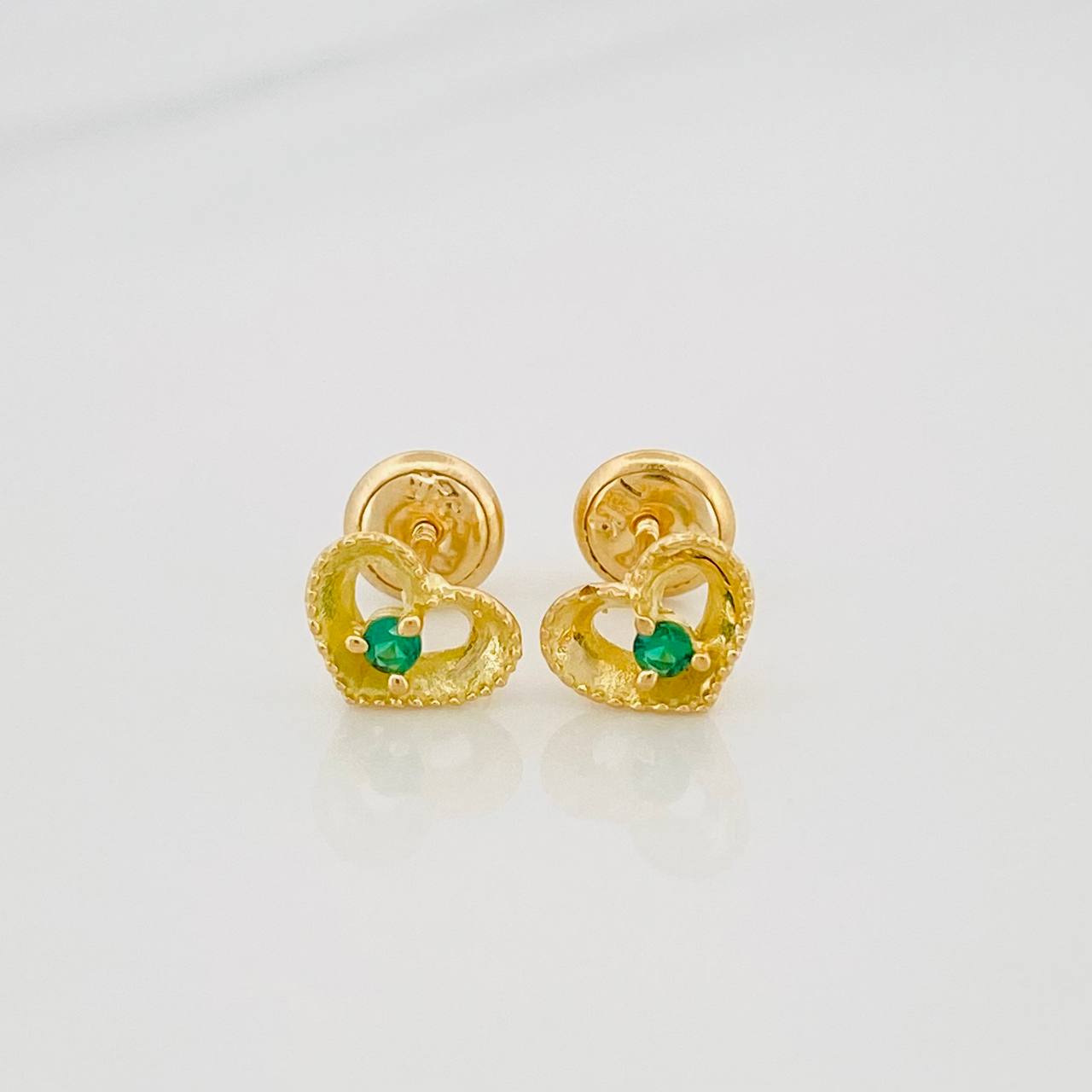 Topos Corazón Bordeado 1 g / in / 3.5 mm Oro Amarillo 18K