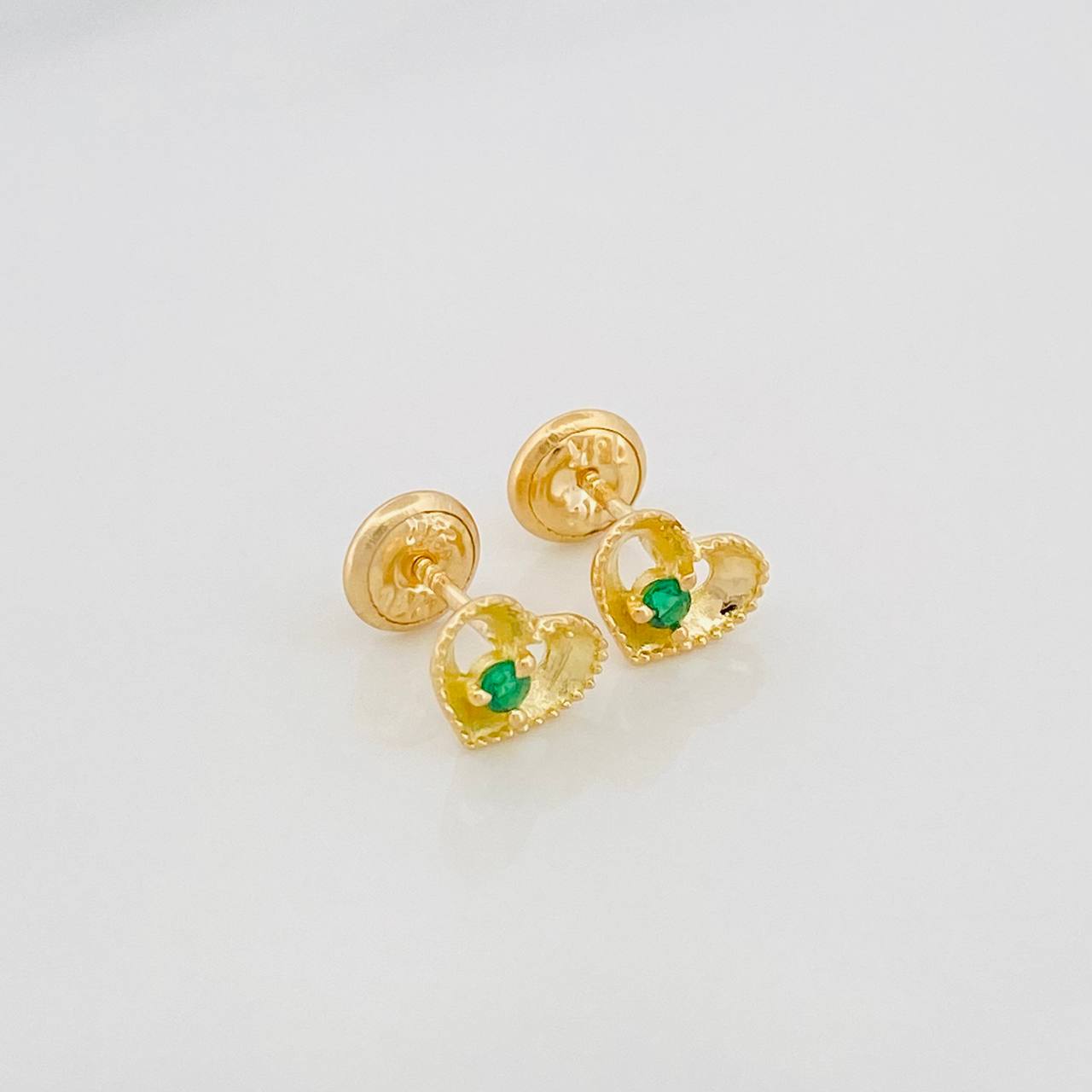 Topos Corazón Bordeado 1 g / in / 3.5 mm Oro Amarillo 18K