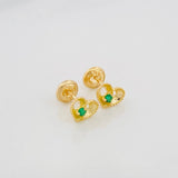 Topos Corazón Bordeado 1 g / in / 3.5 mm Oro Amarillo 18K