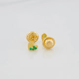 Topos Corazón Medio Destello 0.6 g / in / 1.25 mm Oro Amarillo 18K