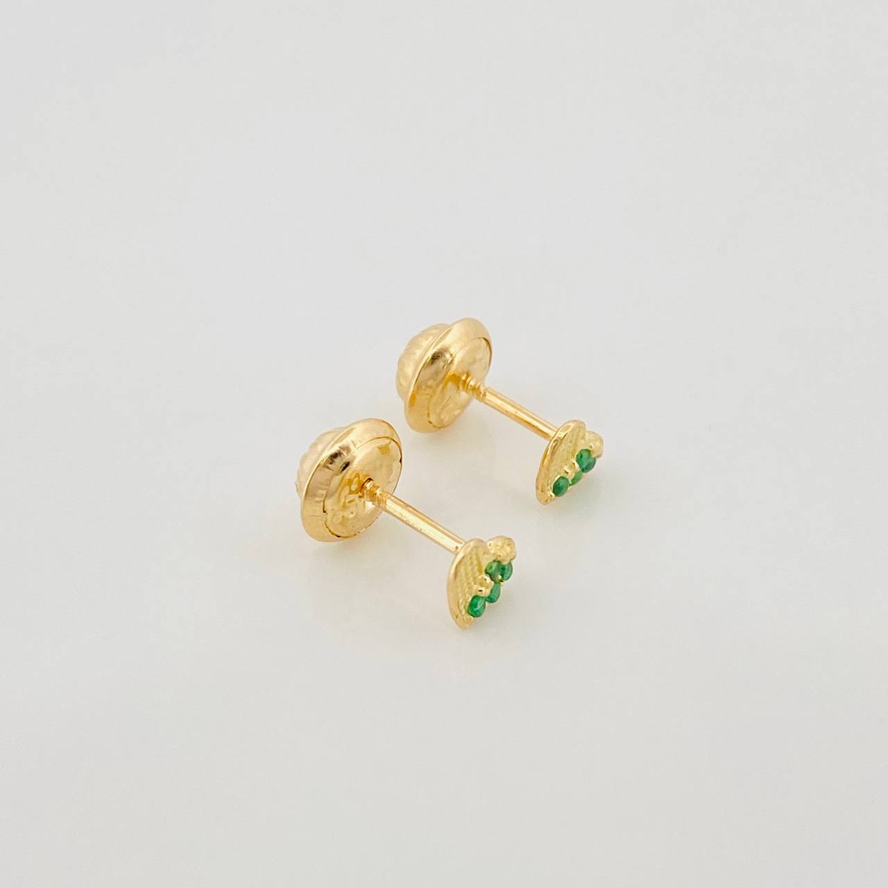 Topos Corazón Medio Destello 0.6 g / in / 3.98 mm Oro Amarillo 18K