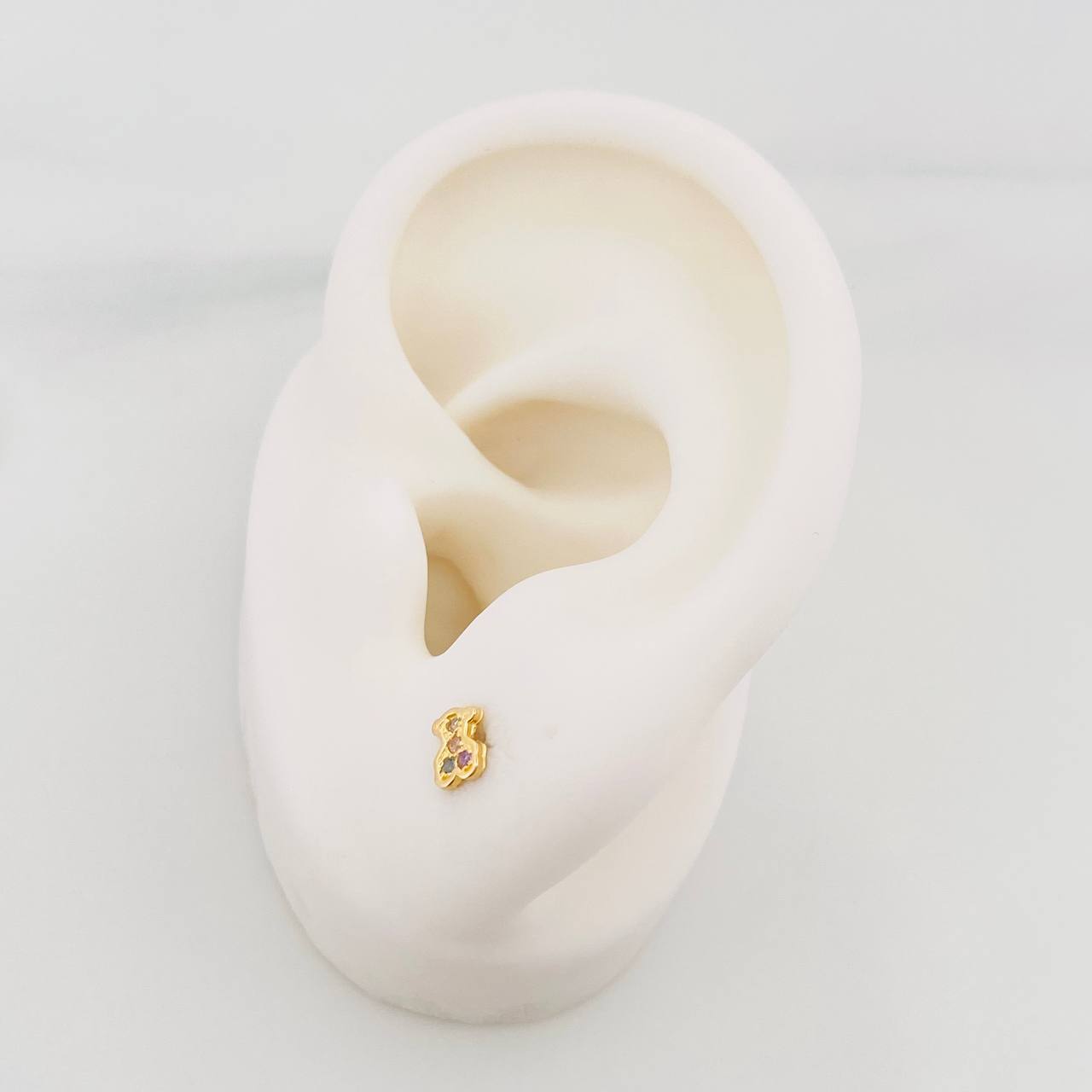 Topos Oso Ts 0.65 g / in / 2 mm Oro Amarillo 18K