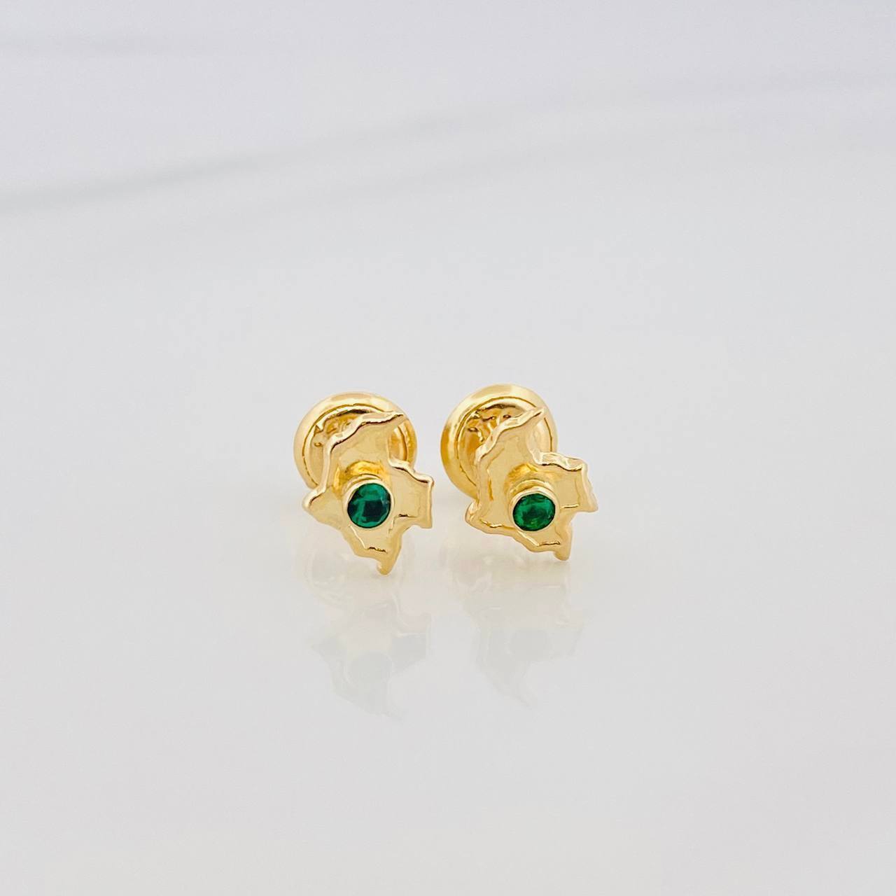 Topos Mapa De Colombia 0.7 g / in / 4 mm Oro Amarillo 18K