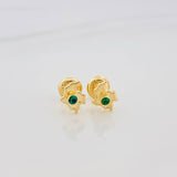 Topos Mapa De Colombia 0.7 g / in / 4 mm Oro Amarillo 18K