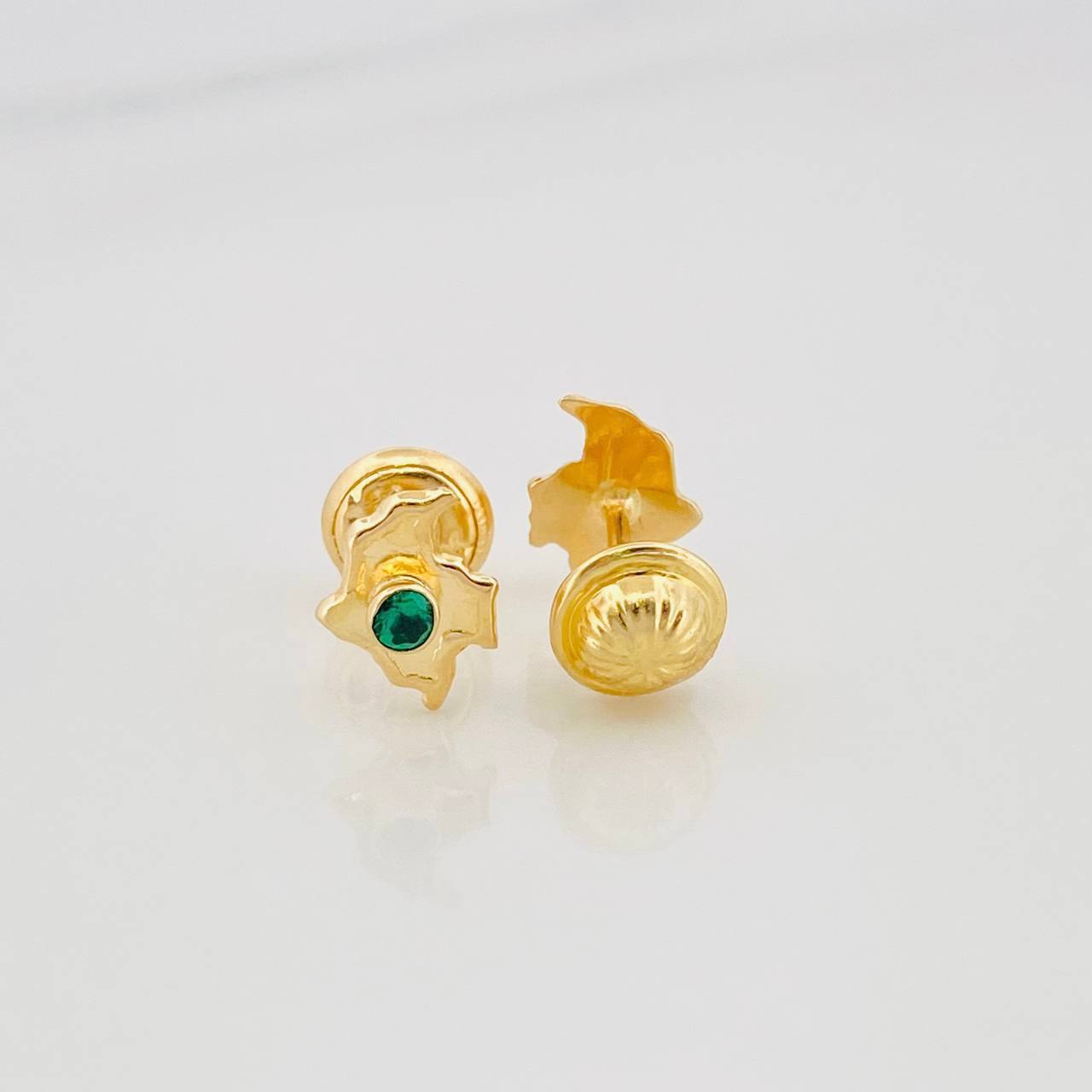 Topos Mapa De Colombia 0.7 g / in / 4 mm Oro Amarillo 18K