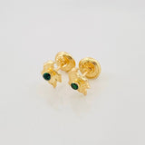 Topos Mapa De Colombia 0.7 g / in / 4 mm Oro Amarillo 18K