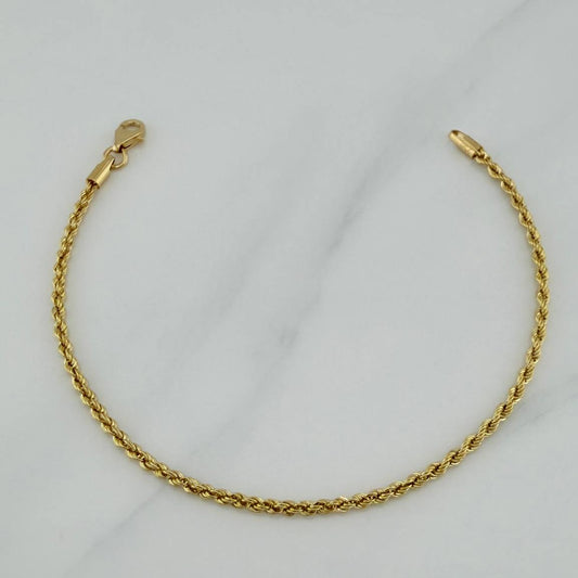 Pulso Lazo 3 g / 7 3/4 in / 3.18 mm Oro Amarillo 18K