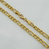 Cadena Figaro 6.2 g / 25 1/2 in / 1.6 mm Oro Amarillo 18K