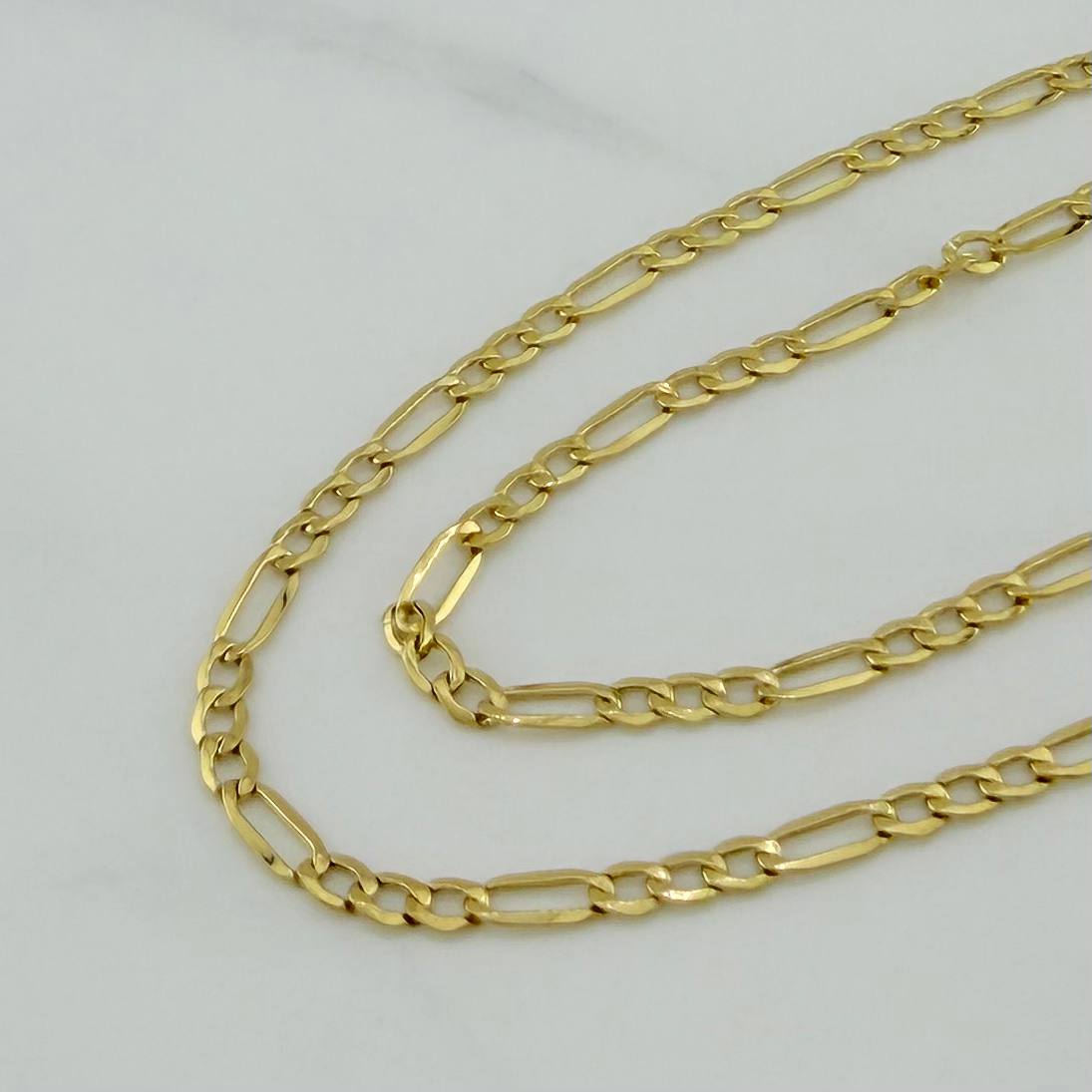 Cadena Figaro 3.2 g / 23 1/2 in / 2.56 mm Oro Amarillo 18K