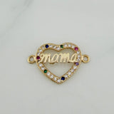 Charm Heart Mama 1.2 g / 3/4 in 18K Yellow Gold