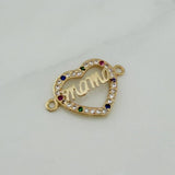 Charm Heart Mama 1.2 g / 3/4 in 18K Yellow Gold