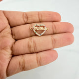 Charm Heart Mama 1.2 g / 3/4 in 18K Yellow Gold