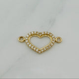 Herraje Silueta Corazón 0.8 g / 3/4 in Oro Amarillo 18K