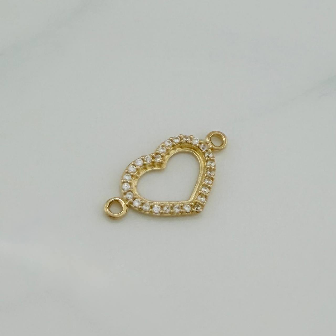 Herraje Silueta Corazón 0.8 g / 3/4 in Oro Amarillo 18K