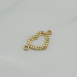 Herraje Silueta Corazón 0.8 g / 3/4 in Oro Amarillo 18K