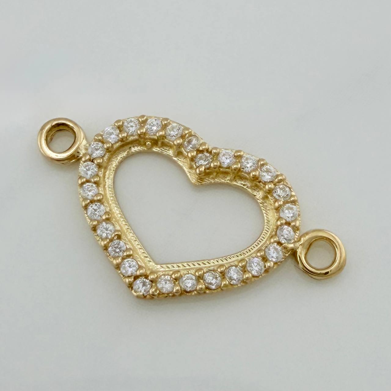 Herraje Silueta Corazón 0.8 g / 3/4 in Oro Amarillo 18K