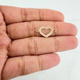 Herraje Silueta Corazón 0.8 g / 3/4 in Oro Amarillo 18K