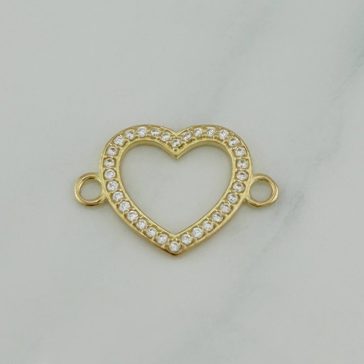 Herraje Silueta Corazón 0.9 g / 3/4 in Oro Amarillo 18K