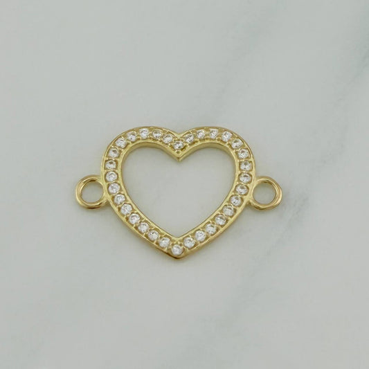 Herraje Silueta Corazón 0.9 g / 3/4 in Oro Amarillo 18K
