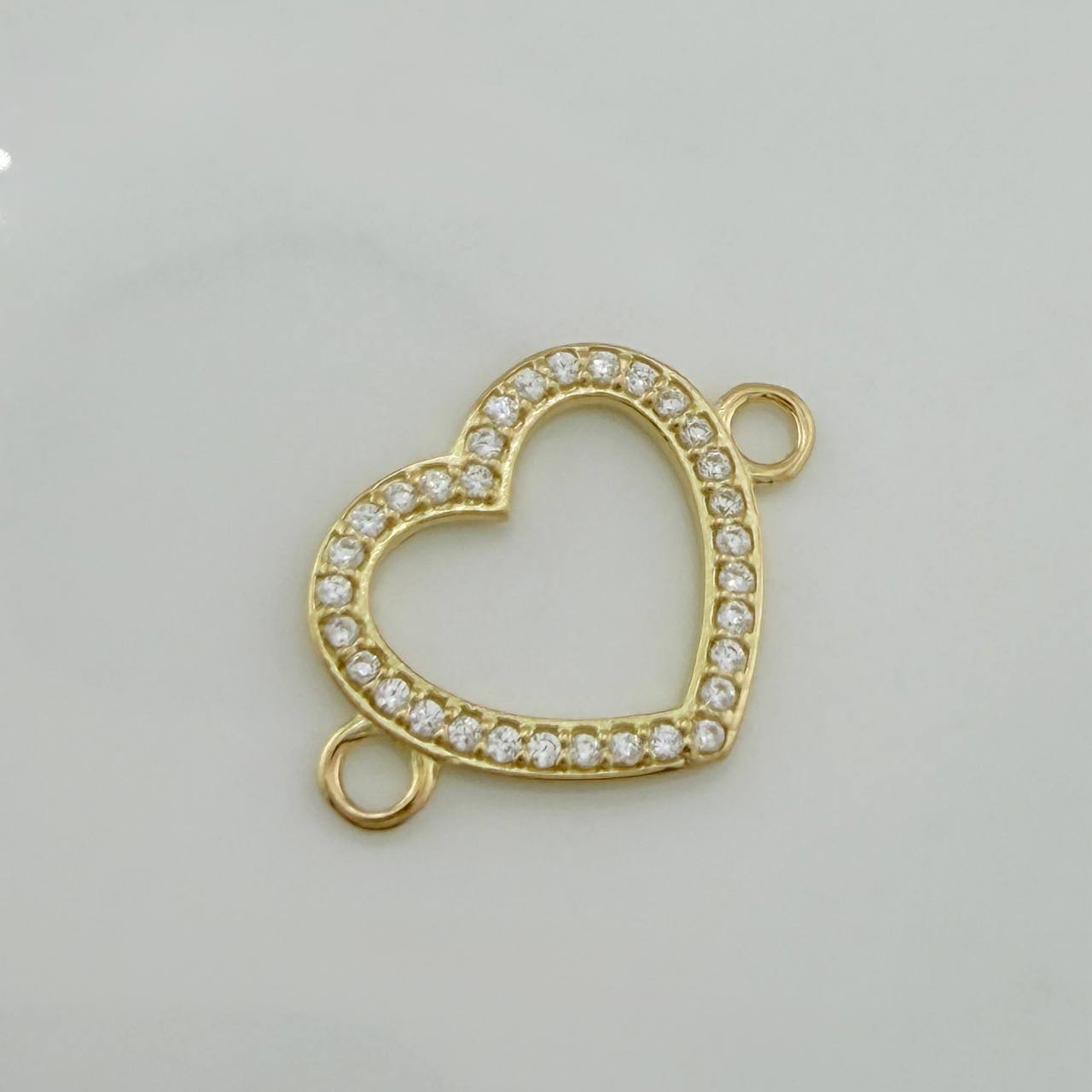 Herraje Silueta Corazón 0.9 g / 3/4 in Oro Amarillo 18K