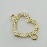 Herraje Silueta Corazón 0.9 g / 3/4 in Oro Amarillo 18K