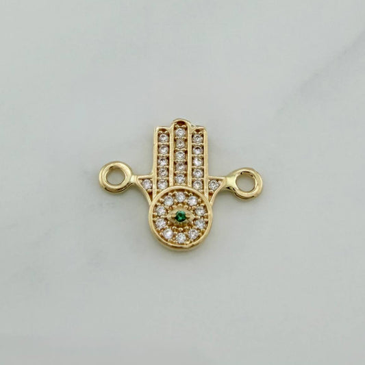 Herraje Mano Hamsa 1.05 g / 3/4 in Oro Amarillo 18K