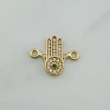 Herraje Mano Hamsa 1.05 g / 3/4 in Oro Amarillo 18K