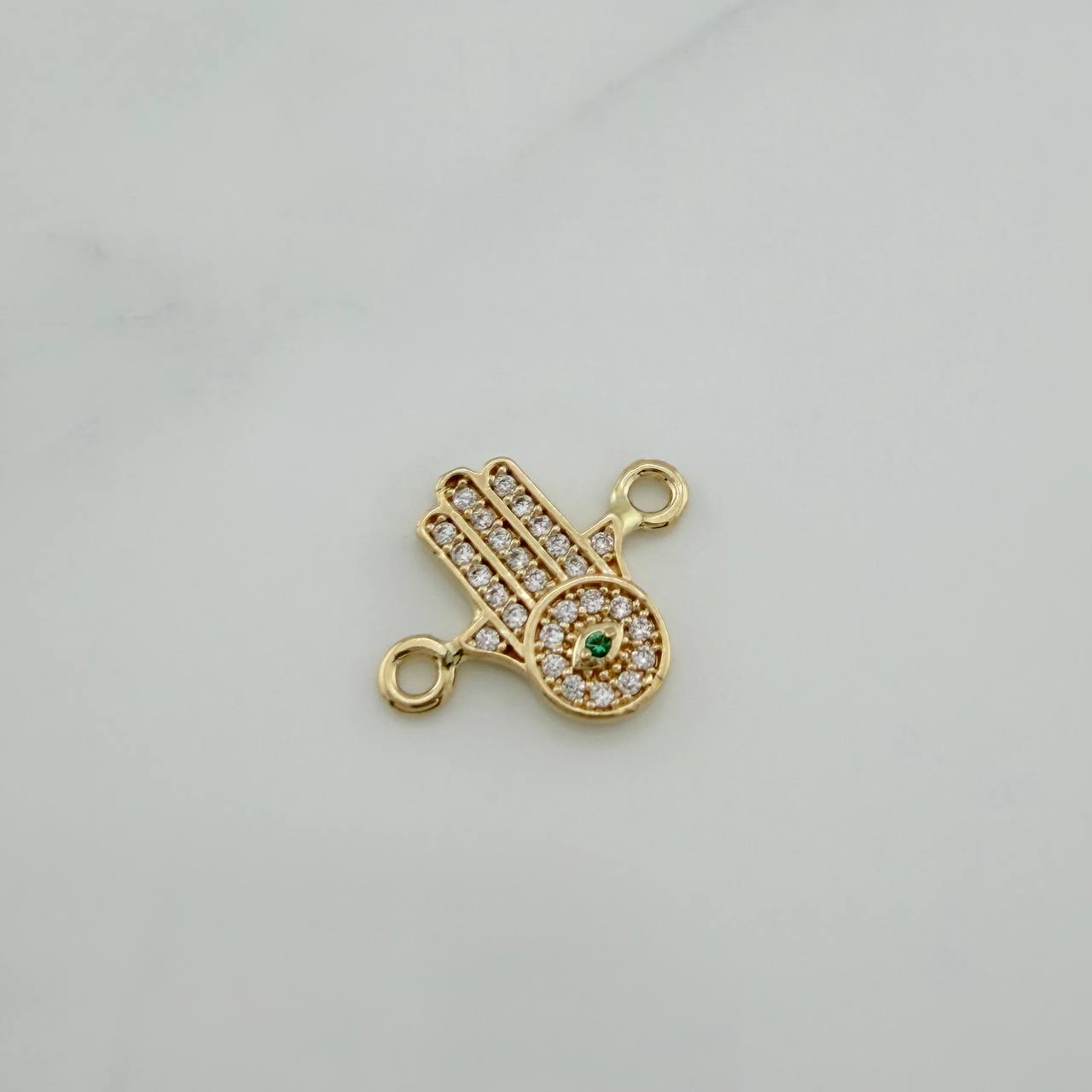Herraje Mano Hamsa 1.05 g / 3/4 in Oro Amarillo 18K