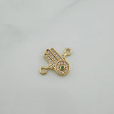 Herraje Mano Hamsa 1.05 g / 3/4 in Oro Amarillo 18K