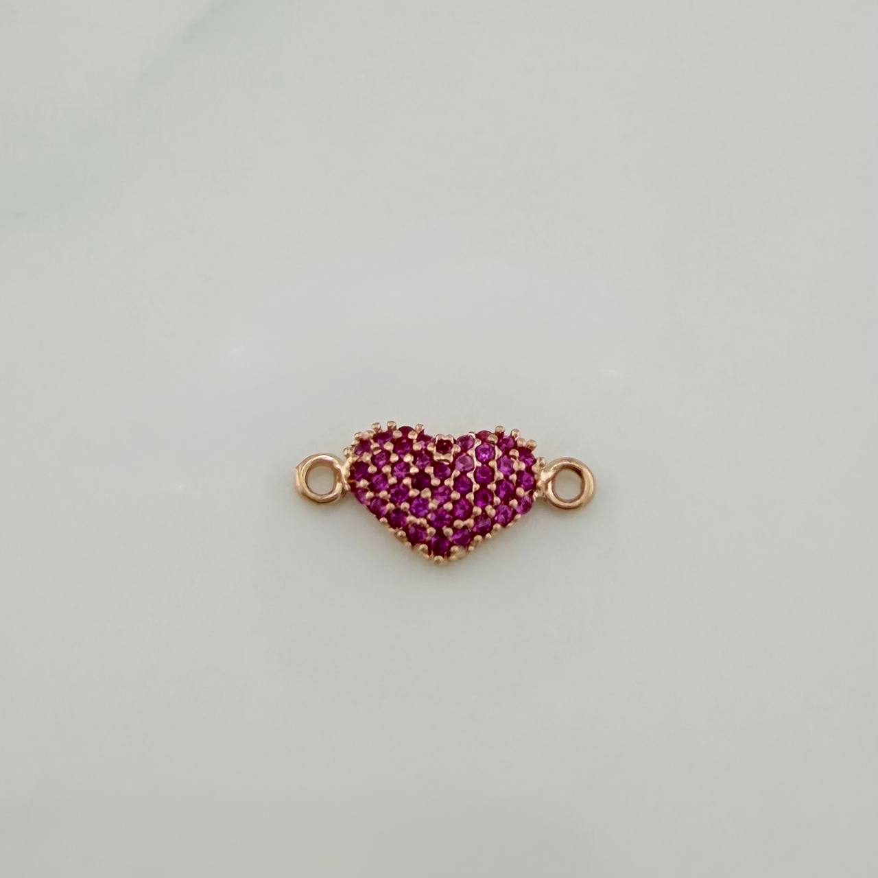 Herraje Corazón 0.8 g / 1/2 in Oro Rosa 18K
