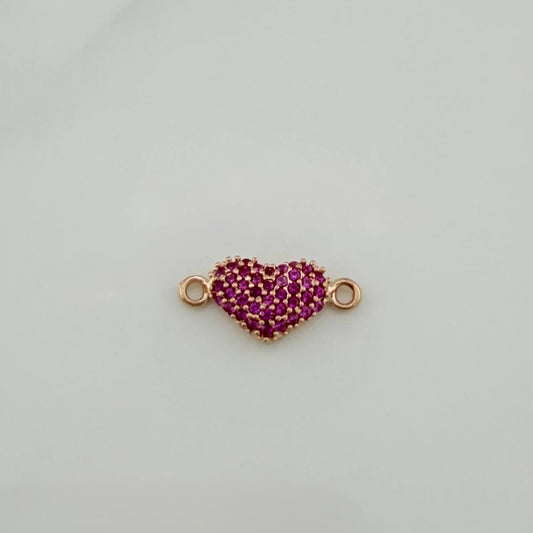 Herraje Corazón 0.8 g / 1/2 in Oro Rosa 18K