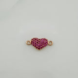 Herraje Corazón 0.8 g / 1/2 in Oro Rosa 18K
