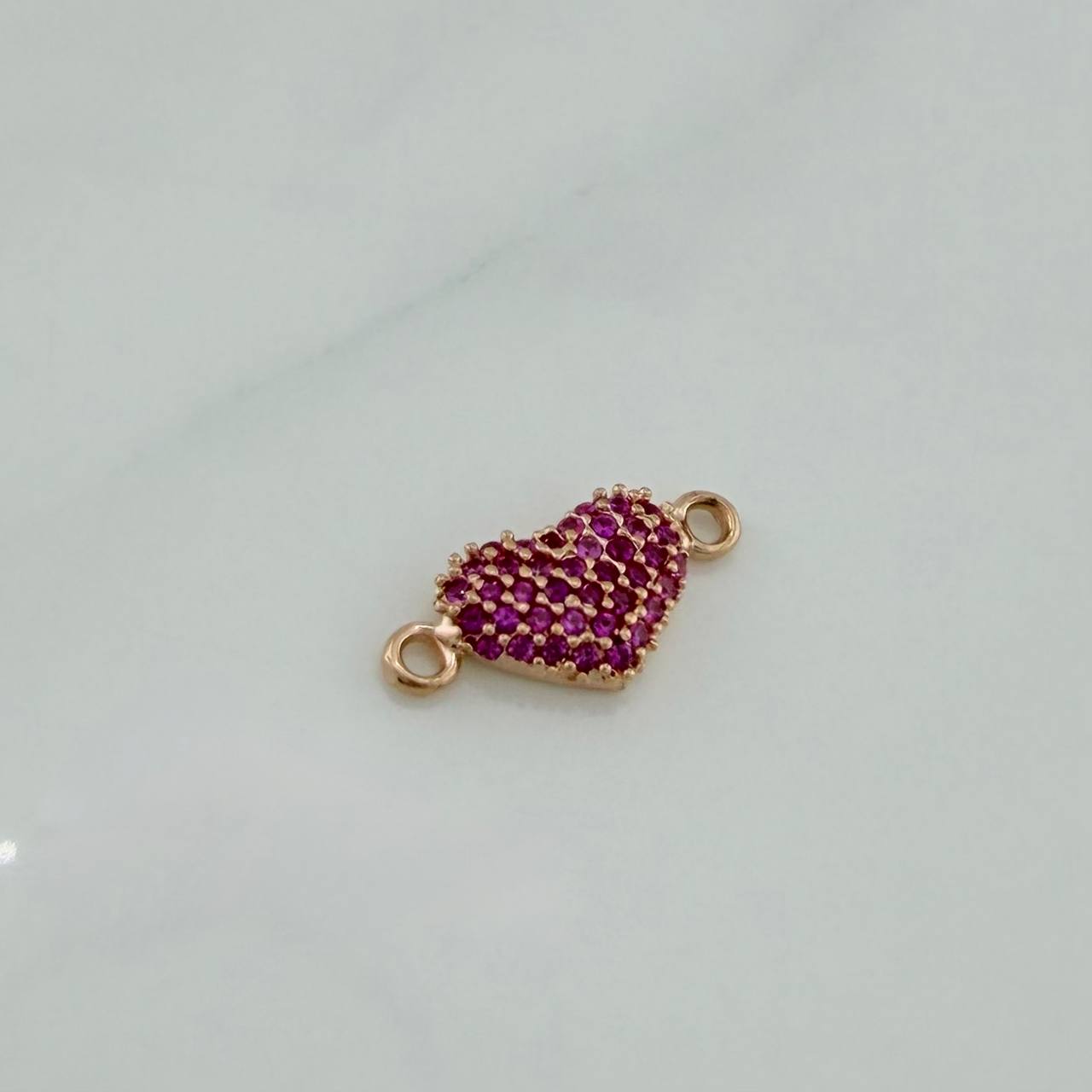 Herraje Corazón 0.8 g / 1/2 in Oro Rosa 18K