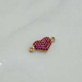 Herraje Corazón 0.8 g / 1/2 in Oro Rosa 18K