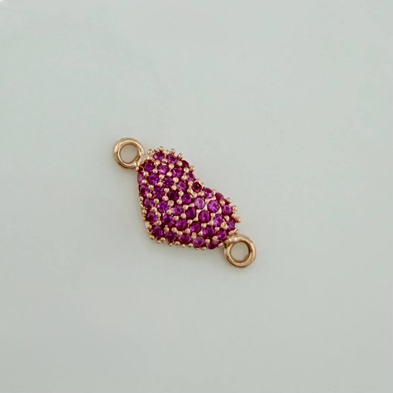 Herraje Corazón 0.8 g / 1/2 in Oro Rosa 18K
