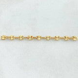 Herraje Retazo GC 9 Eslabones 0.7gr / 2 1/4in / 3.4mm Oro Amarillo 18K
