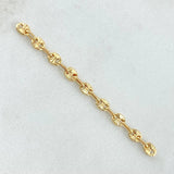 Herraje Retazo GC 9 Eslabones 0.7gr / 2 1/4in / 3.4mm Oro Amarillo 18K
