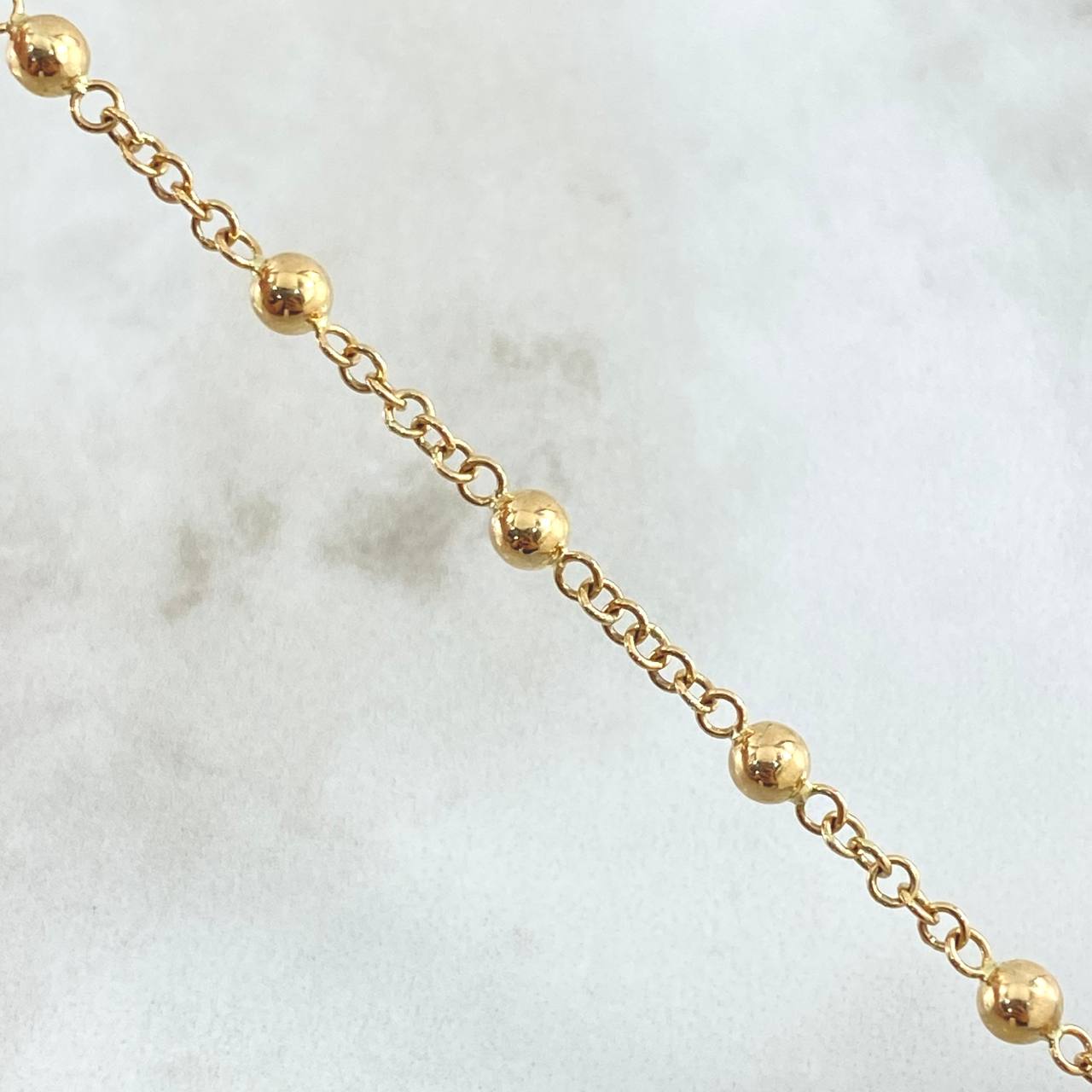 Bracelet Miraculous Virgin Denarius Cross 4.5gr / 8.3in / 18K Gold