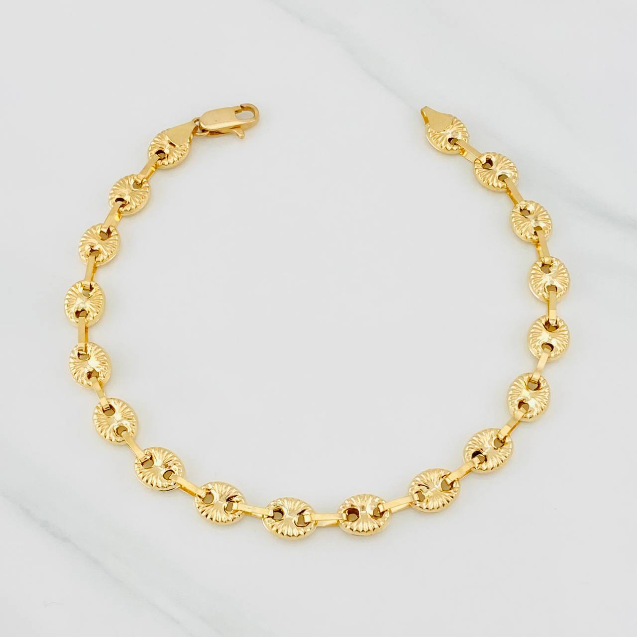Tobillera GC Diamantada 10.55g / 10 1/4 in / 8.21mm Oro Amarillo 18K