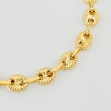 Rustic Anklet GC 10.85g / 10 1/4 in / 8.1mm Yellow Gold 18K