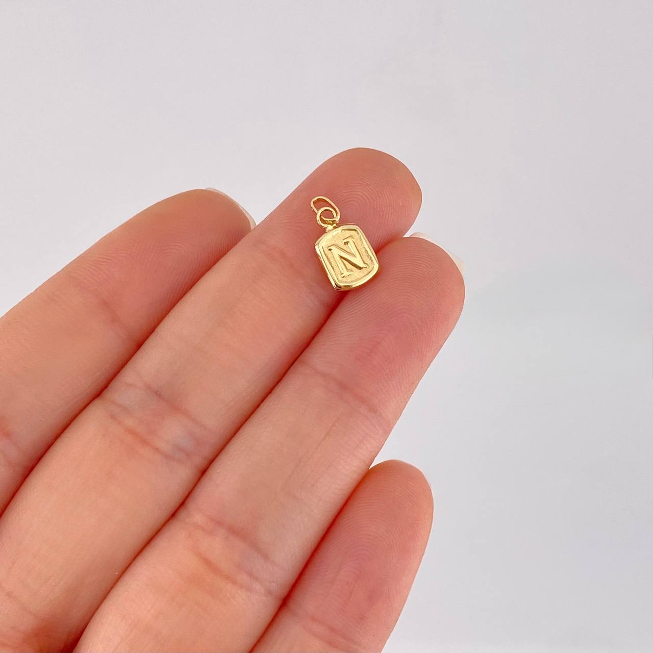 Pendant Letter N 0.35g / 1/2 in Yellow Gold 18K