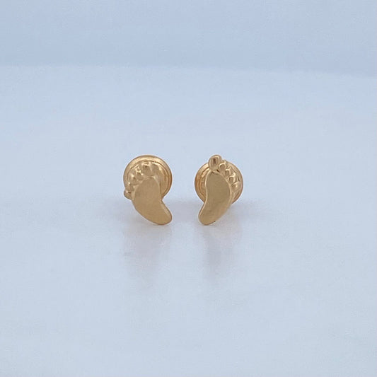 Stud Earrings Earrings 0.5gr / Smooth Yellow Gold &